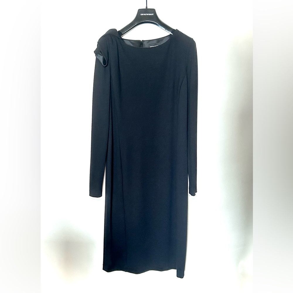 Emporio Armani black midi dress